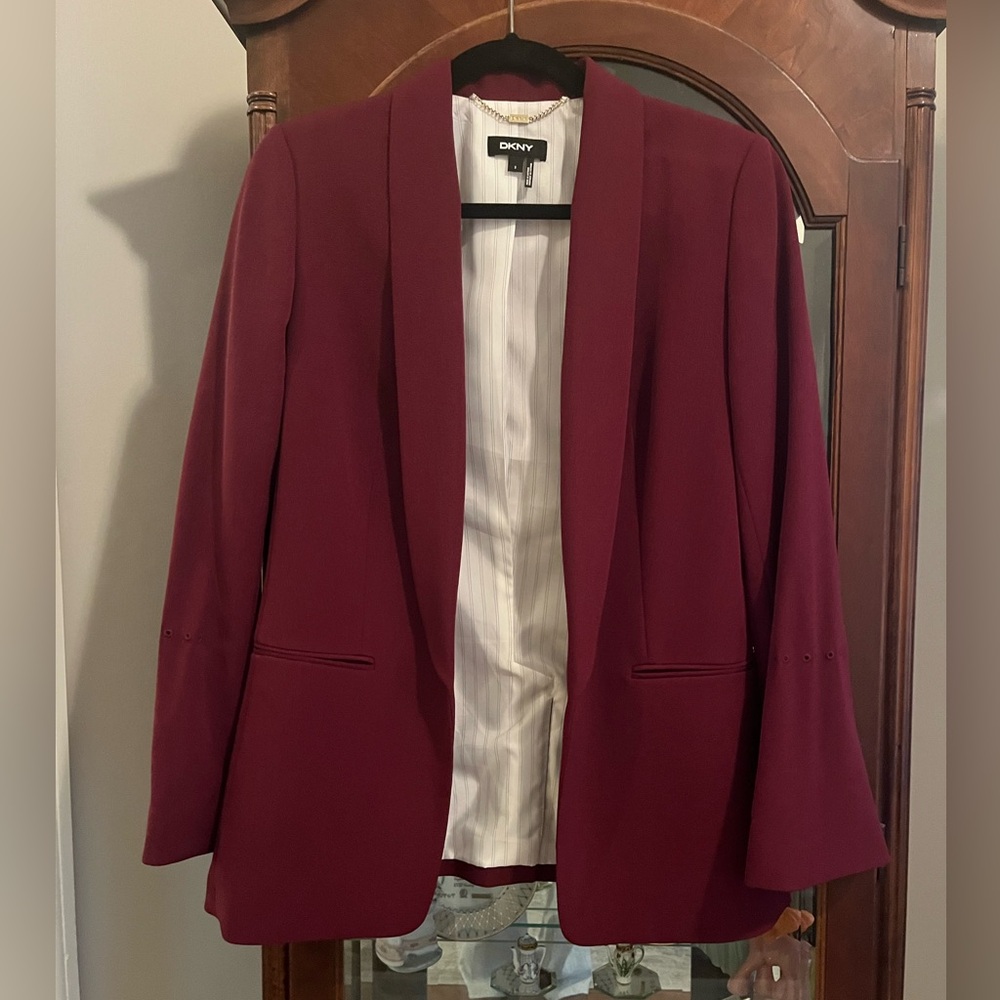 DKNY Burgundy Blazer